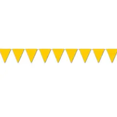 Golden-Yellow Pennant Banner (Pack of 12)