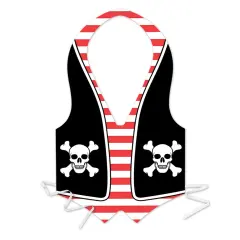 Plastic Pirate Vest (Pack of 48)