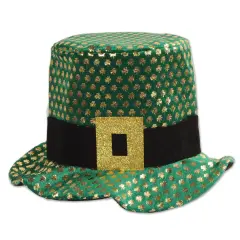 Plush Gold Shamrock Hat (Pack of 6)