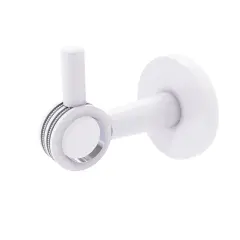 Clearview Collection Robe Hook With Dotted Accents - Matte White