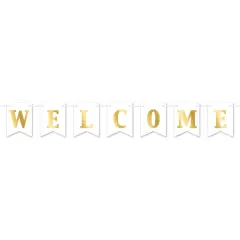 Foil Welcome Streamer, (Pack Of 12)