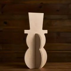 17 in. Unfinished Slotted Snowman