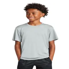 Sport-Tek&reg; Youth Crewneck PosiCharge Competitor Short Sleeve Tee Silver