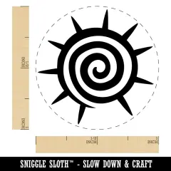 Southwest Native American Swirl Sun Self-Inking Rubber Stamp for Stamping Crafting Planners Red