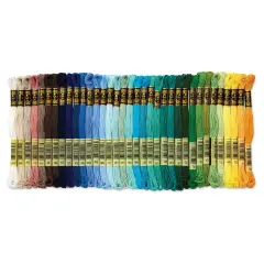 DMC Moulin&eacute; Special Collector&rsquo;s Blue Tin Embroidery Floss - Set of 35, Scenic Colors