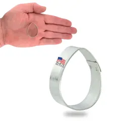 Miniature Easter Egg Cookie Cutter - Made in the USA &ndash; By CookieCutter.Com Cookie Cutters Tin Plated Steel Egg Cookie Mold (1.5 Inch)