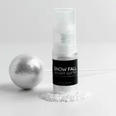 Shine Dessert Glitter: "Snow Fall" - White Edible Dessert Glitter (Dust Pump)