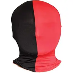 Black And Red Team Colors Fan Mask Costume Accessory