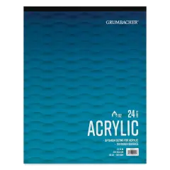 Grumbacher Acrylic Tapebound Pad - 11" x 14", 24 sheets, 140 lb