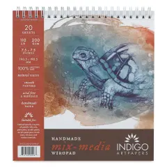 Indigo Artpapers Mixed Media Wiropad - 7-1/2" x 7-1/2", 20 Sheets