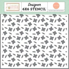 Here Comes Easter Stencil 6"X6"-Love Grows Here