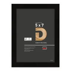 Deha Design Fontana Wood Frame - with Easel Back, Black, 5" x 7"