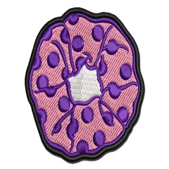 Polka Dot Hair Scrunchie Multi-Color Embroidered Iron-On or Hook & Loop Patch Applique