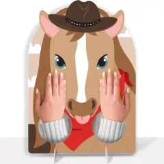 Big Dot of Happiness Western Hoedown - Wild West Cowboy Activity - 2 Player Build-A-Face Party Game