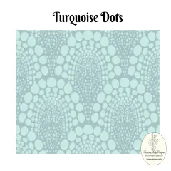 Turquoise Dots Pattern Decoupage Paper (large) 165B