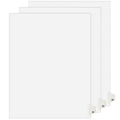 Avery Legal Exhibit Unpunched Dividers for Use with Any Binding System, Individual Number 25, 25 Side Tab Dividers Per Set, Helvetica Bold Type, 3 Sets (01745)