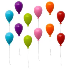 Wrapables Novelty Refrigerator Magnets for Kitchen, Whiteboards, Cabinets, and Lockers (Set of 12) Balloons