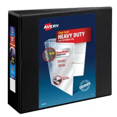 Avery Heavy-Duty View 3 Ring Binder, 3" One Touch EZD Rings, 3.5" Spine, 1 Black Binder (79693)