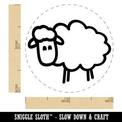 Sheep Doodle Self-Inking Rubber Stamp for Stamping Crafting Planners Brown