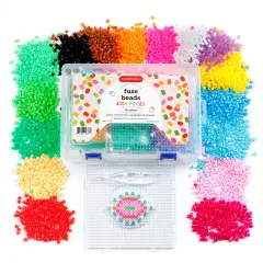 Incraftables Fuse Beads Kit 4000pcs (16 Colors). Best Melting Beads for Kids Crafts. Mini Melty Fuse Beads for DIY Arts & Gifts. Hama 5mm Iron Beads for Kids Kit with Pegboard, Plucker & Instructions