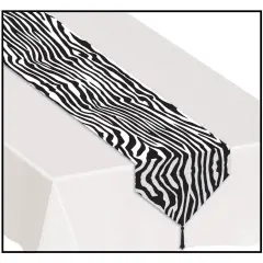 Printed Zebra Print Table Runner (Pack of 12)