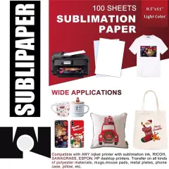 SUBLIPAPER Dye Sublimation Transfer Paper for Sawgrass, Epson and Brother 500 Sheets 8.5"x11" per Pack