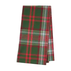 27' X 18" Axel Plaid Woven Cotton Kitchen Dish Towel Red White and Green Plaid