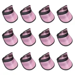 Clear Cerise Plastic Dealer's Visor (Pack of 12)