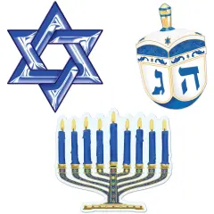 Hanukkah Cutouts (Pack of 12)