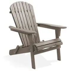 Casafield Folding Adirondack Chair, Cedar Wood Outdoor Fire Pit Lounge Chairs for Patio, Deck, Yard, Lawn and Garden Seating, Partially Pre-Assembled