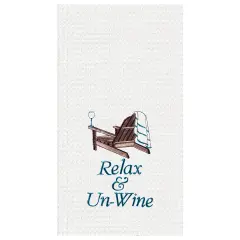 Relax & Un-Wine Waffle Weave Cotton Kitchen Towel