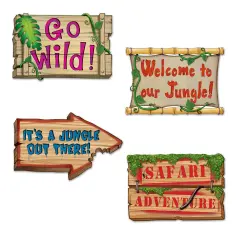 Jungle Sign Cutouts, (Pack Of 12)