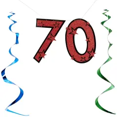 70Glittered Streamer (Pack of 12)