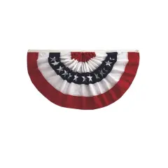 In the Breeze Pleated Fan Patriotic Bunting, 1.5' x 3'