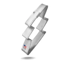 Mini Lightning Bolt Cookie Cutter 2", CookieCutter.com, Tin Plated Steel, Handmade in the USA