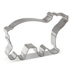 Polar Bear Cookie Cutter 5 in B1562, CookieCutter.com, Tin Plated Steel, Handmade in the USA