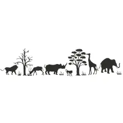 Animal Silhouette Wall Stencil | 2761 by Designer Stencils | Animal & Nature Stencils | Reusable Art Craft Stencils for Painting on Walls, Canvas, Wood | Reusable Plastic Paint Stencil for Home Makeover | Easy to Use & Clean Art Stencil