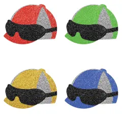 Jockey Helmet Deluxe Sparkle Confetti, (Pack Of 12)