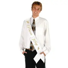 Prom King Satin Sash (Pack of 6)