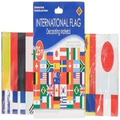 Int'l Flag Poly DecoratingMaterial (Pack of 12)