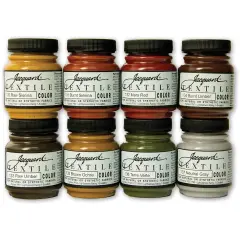 Jacquard Textile Color Fabric Paint 2.25oz 8/Pkg-Earth Tones