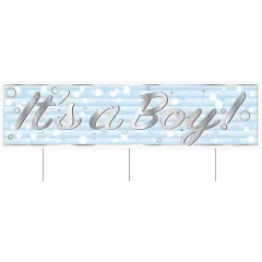 Plastic Jumbo Its A Boy! Yard Sign, (Pack Of 6)