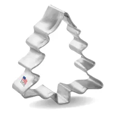 Mini Christmas Tree Cookie Cutter 1.75 in, CookieCutter.com, Tin Plated Steel, Handmade in the USA