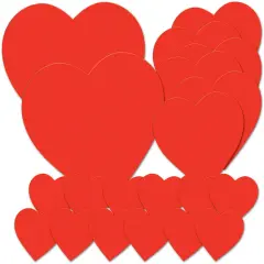 Pkgd Printed Heart Cutouts (Pack of 12)