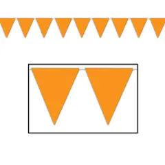Orange Pennant Banner (Pack Of 12)