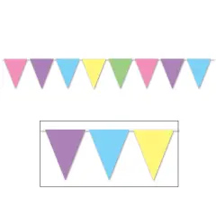 Pastel Pennant Banner (Pack Of 12)