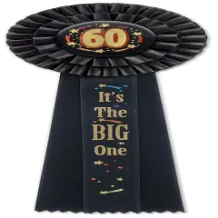 60 It's The Big One Deluxe Rosette (Pack of 3)