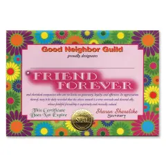 Friend Forever Certificate (Pack of 6)