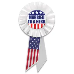 Married To A Hero Rosette, (Pack of 6)