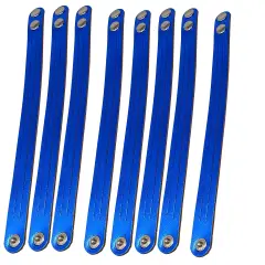 8 Pack Mystery Braid Leather Bracelet, Metallic Leather DIY Tricky Braid Bracelets Royal Blue